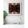 Let's fly to the dark side! Modern abstract painting New Media in ethnic style, canvas print, signed and numbered